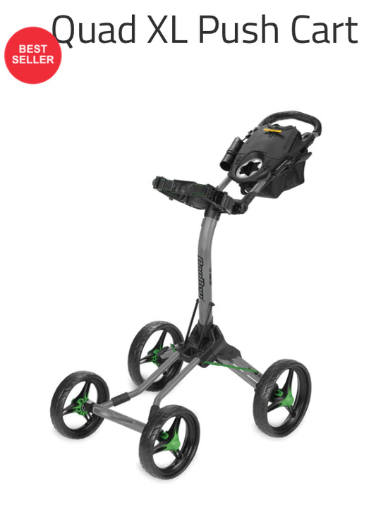 Bag Boy Quad XL Push Cart Battleship Gray Lime