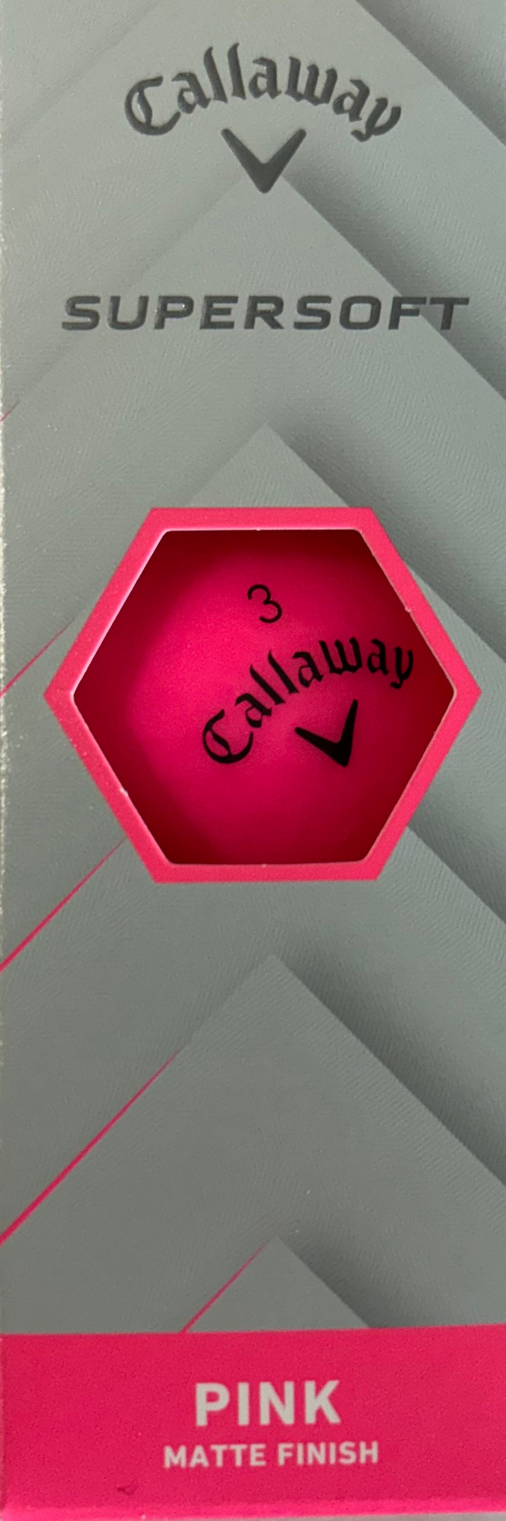 Callaway Supersoft 2026 Pink Golf Balls sleeve of 3