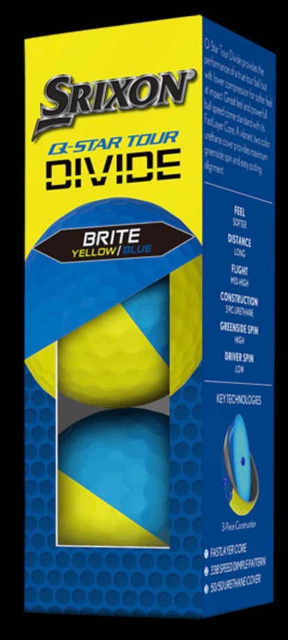 Srixon Q Star Tour Divide Golf Balls - NEW