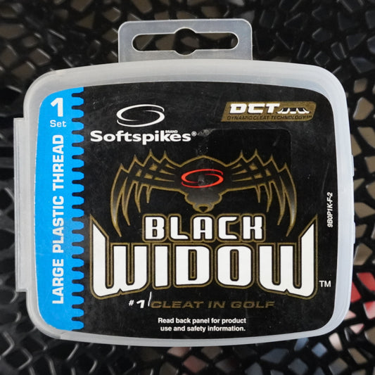 Softspikes Black Widow Large Plastic Thread Golf Replacement Spikes