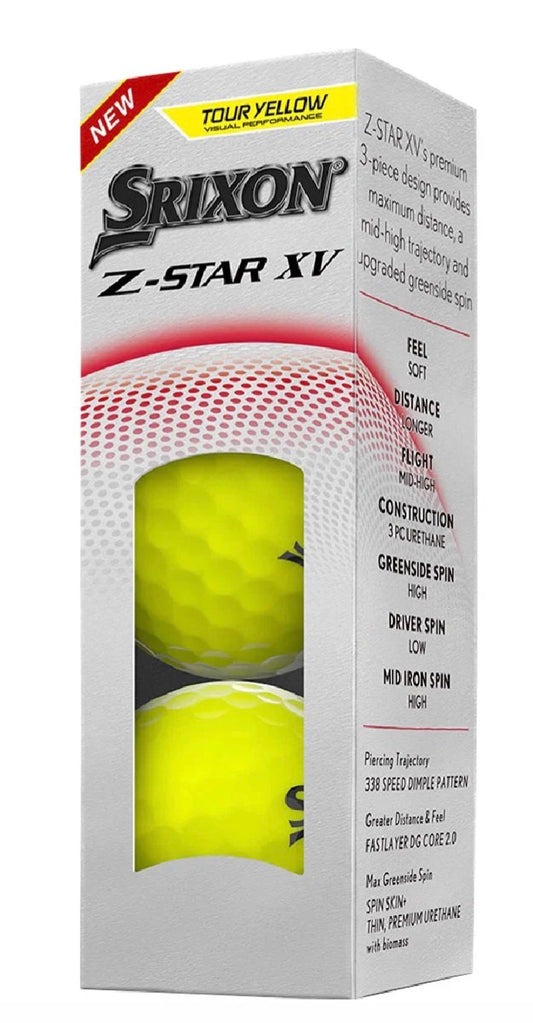Srixon ZStar XV Dozen Yellow Golf Balls