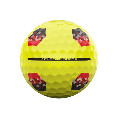 Chrome Soft TruTrack Yellow Golf Balls