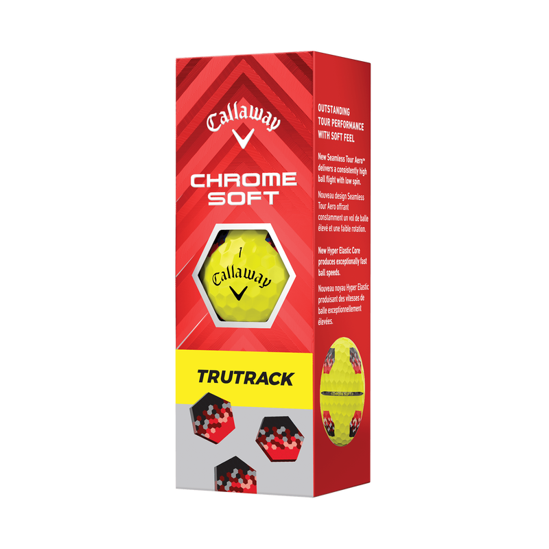 Chrome Soft TruTrack Yellow Golf Balls