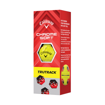 Chrome Soft TruTrack Yellow Golf Balls