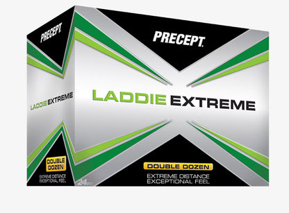 Precept Laddie X Extreme Distance Exceptional Feel Golf Balls 24-Pack White Golf Balls