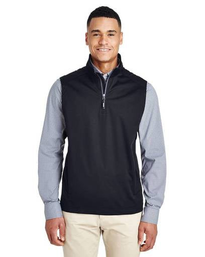 Core 365 Men's Techno Lite Three-Layer Knit Tech-Shell Quarter-Zip Vest (Barnes Brook Logo)