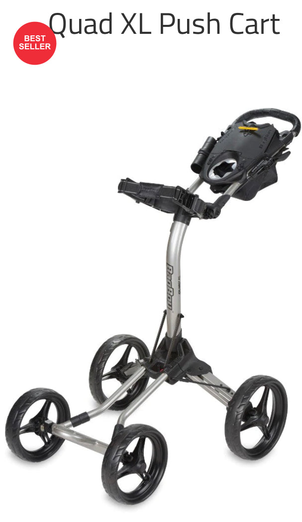 Bag Boy Quad XL Push Cart Silver Black
